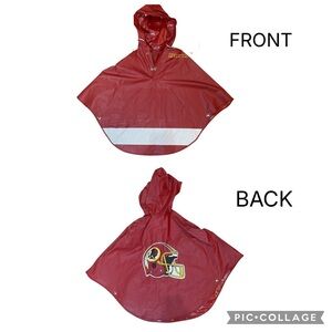 Vintage Redskins Childs Vinyl Rain Poncho NFL